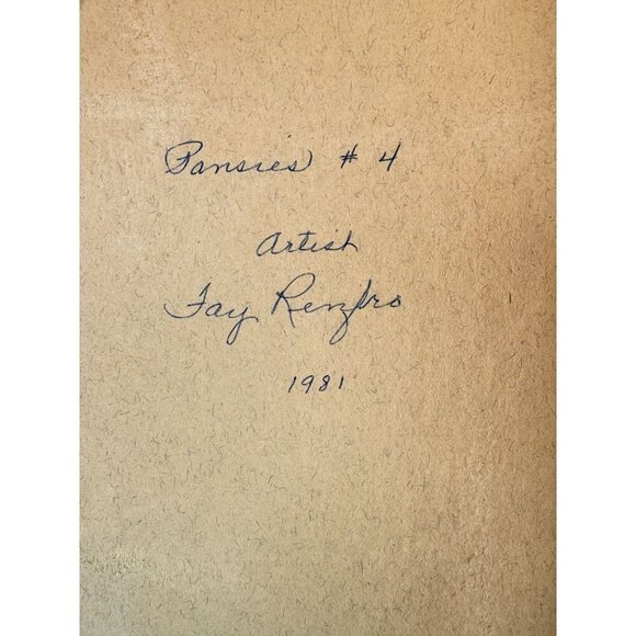 1981 Vintage Botanical Oil Painting Original Art Of Jay Reighs Faresed-4 - Picture 13 of 13